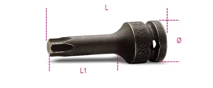 Bussole Beta 720TX a macchina rinforzate 1/2" TORX Geprüft