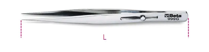 Pinzetta molla antiacido antimagnetica dispositivo bloccaggio punte finissime diritte INOX Beta 999G Günstig