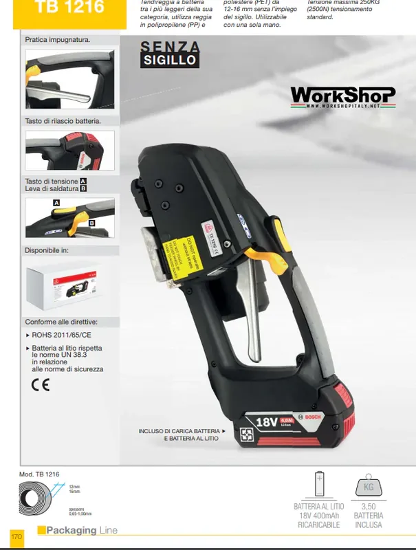 Top-Preis Reggiatrice Batteria RomeoMaestri 16mm TB1216