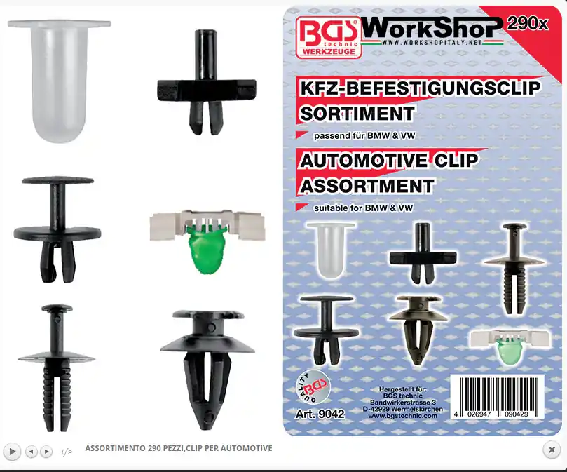 Saisonangebot Set 290 clip automotive Bgs Fermec BGS9042 Bmw Vw