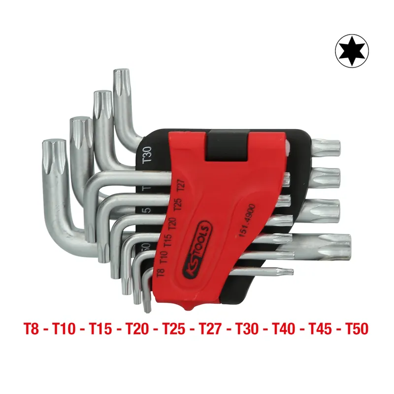 Begrenztes Angebot Torx-Winkelstiftschlüssel-Satz, kurz, 10-tlg