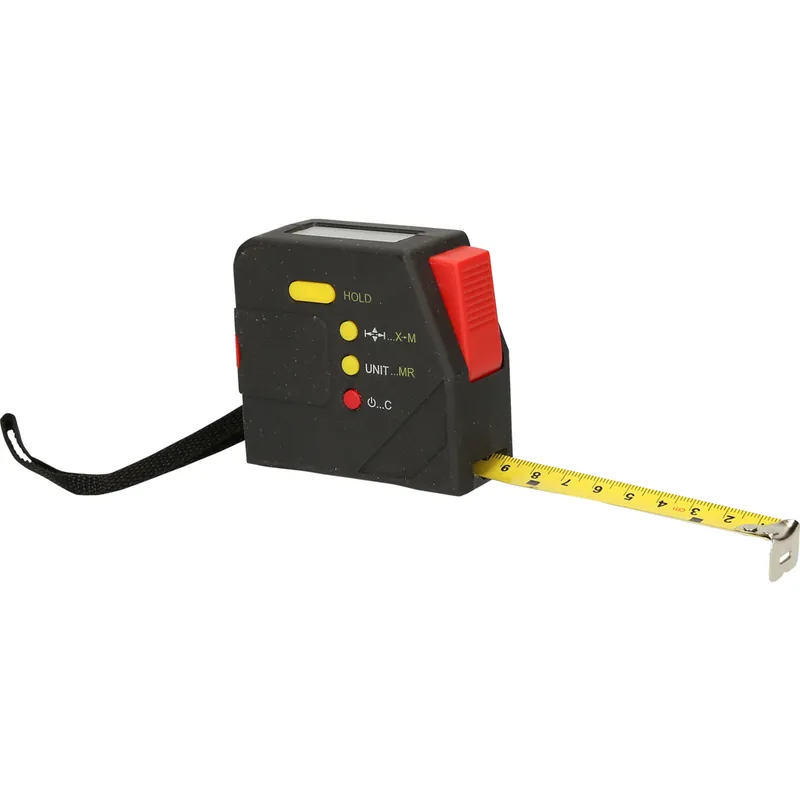 Versand Am Gleichen Tag Elektrisches Bandmaß mit Feststeller und Gürtelclip, digital, 5 m, 19 mm