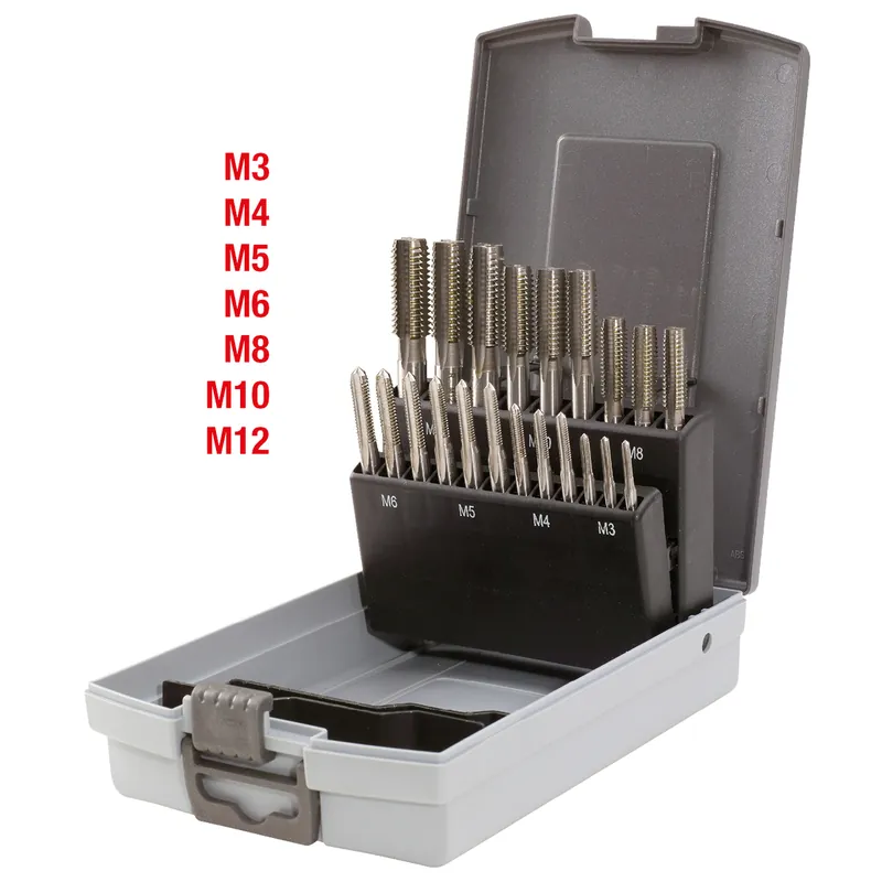 Sale HSS CO Handgewindebohrer-Satz M, Kunststoffkassette 21-tlgM3-M12