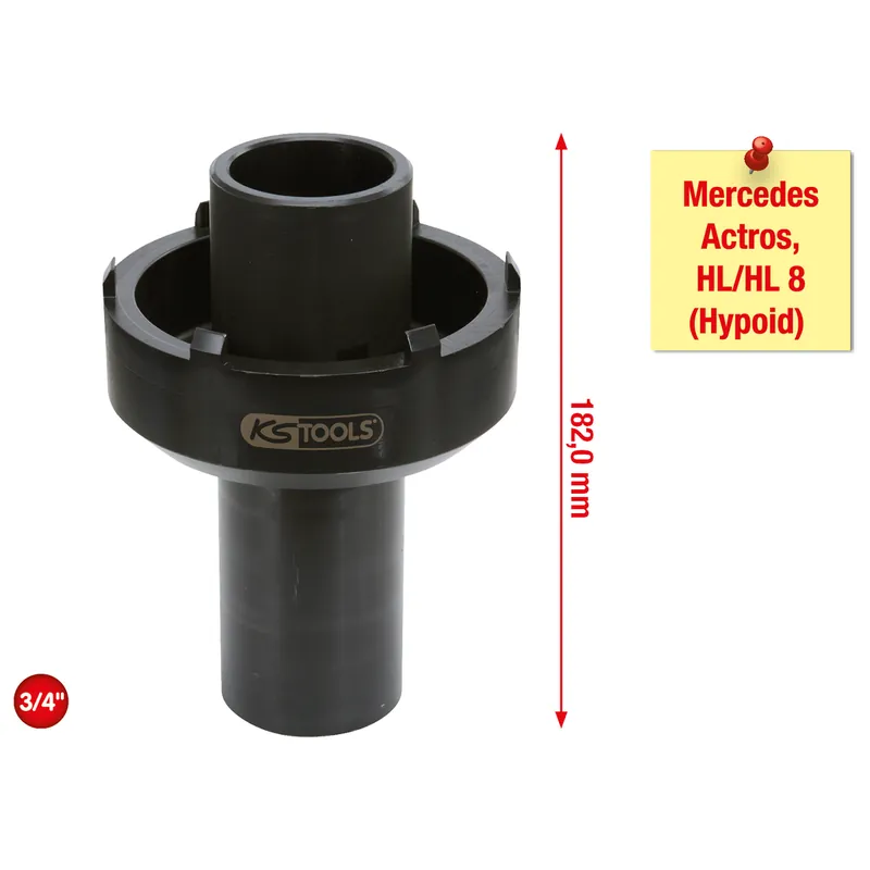 Bestpreis 3/4" Nutmuttern-Schlüssel mit 6 Zapfen für Mercedes, 105-125mm