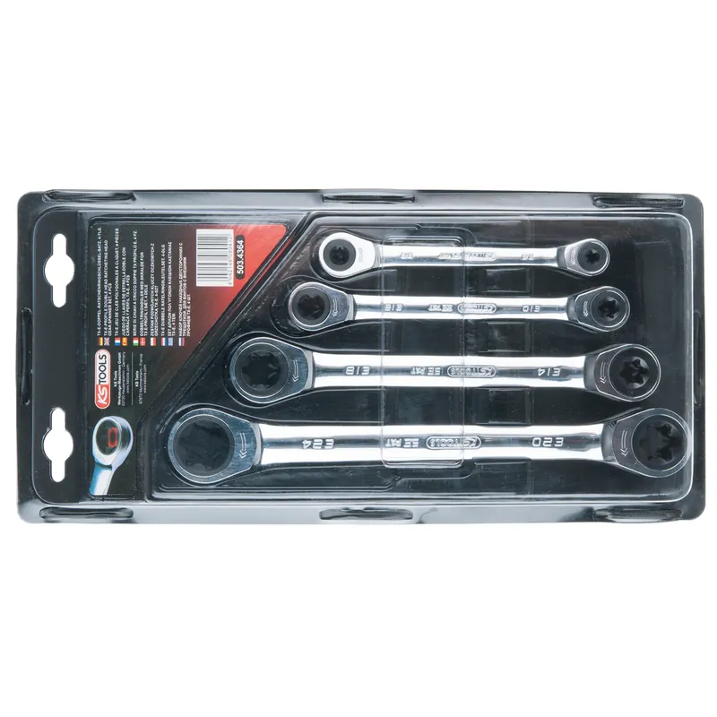 Top-Preis GEARplus Torx-E-Doppel-Ratschenringschlüssel-Satz, 4-tlg