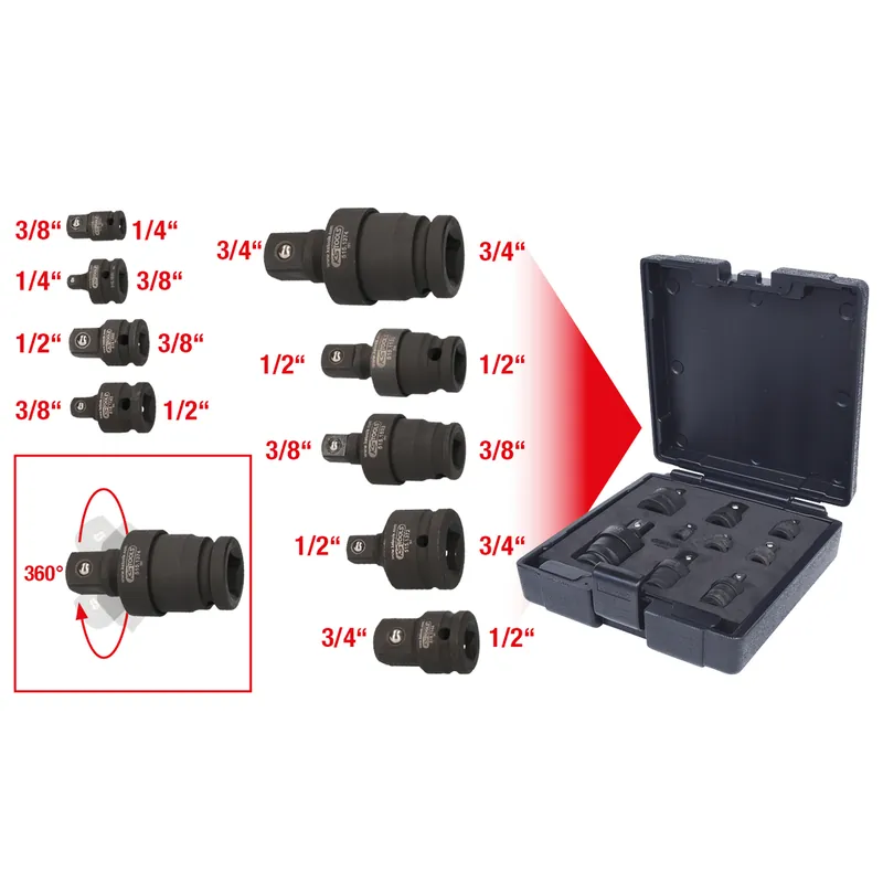 Kraft-Vergrößerungs- und Reduzieradapter-Satz, 9-tlg Begrenztes Angebot