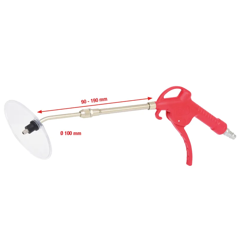 Nur Für Kurze Zeit Teleskop-Druckluft-Ausblaspistole 90-190mm mit Schutzschild