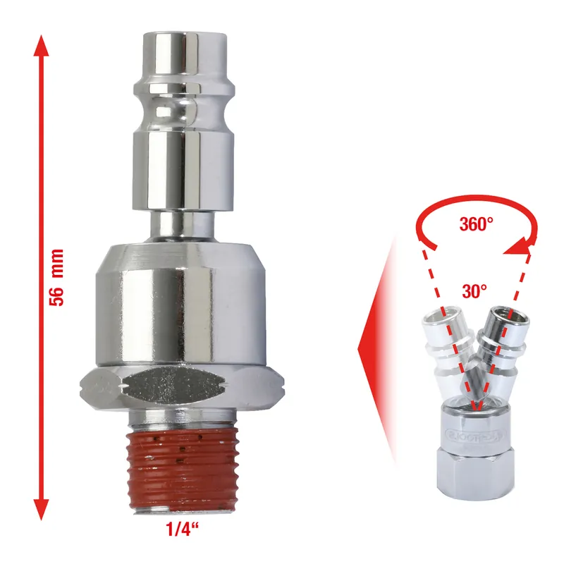 1/4" Metall-Kugelgelenk-Stecknippel, 56mm Angebot