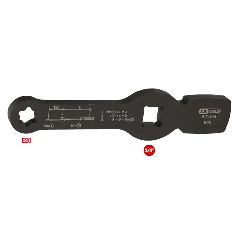3/4" Schlag-Torx-E-Schlüssel mit 2 Schlagflächen, E20 Preisreduziert