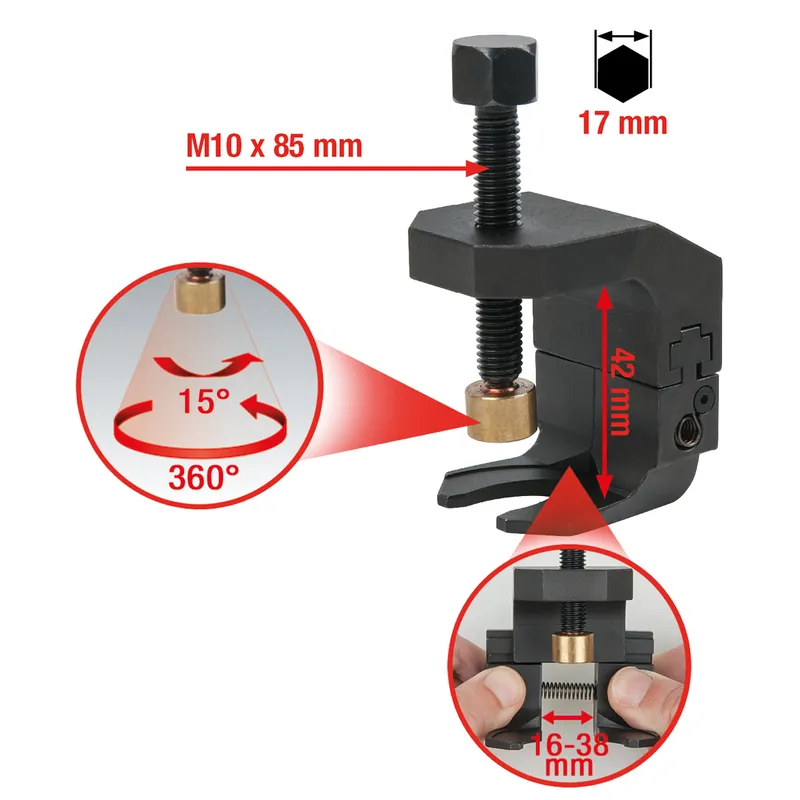 Super-Preis Universal Scheibenwischerarm-Abzieher mit verstellbarer Abziehgabel, 16-38 mm