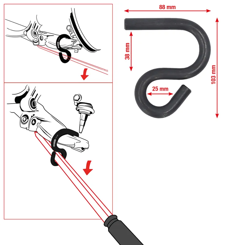 Universal-Achshebel-Haken Geprüft